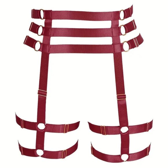 Sexy Bondage Leg Garter Belt Waist Suspender Straps Adjustable Rave Clubs Punk - Picture 1 of 3